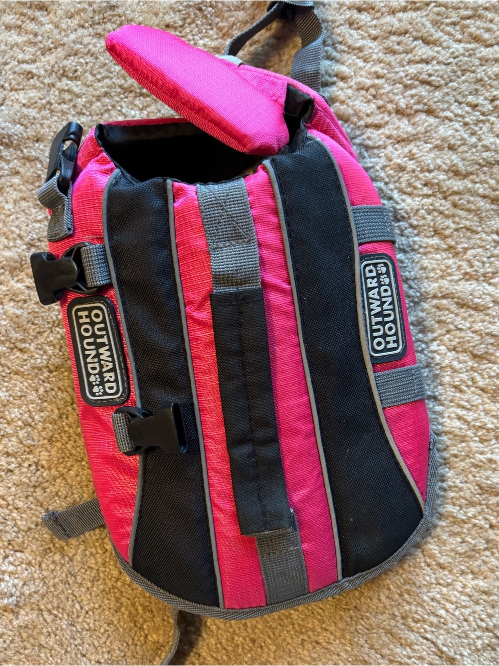 Outward Hound Pink and Black Sling Belt Bag